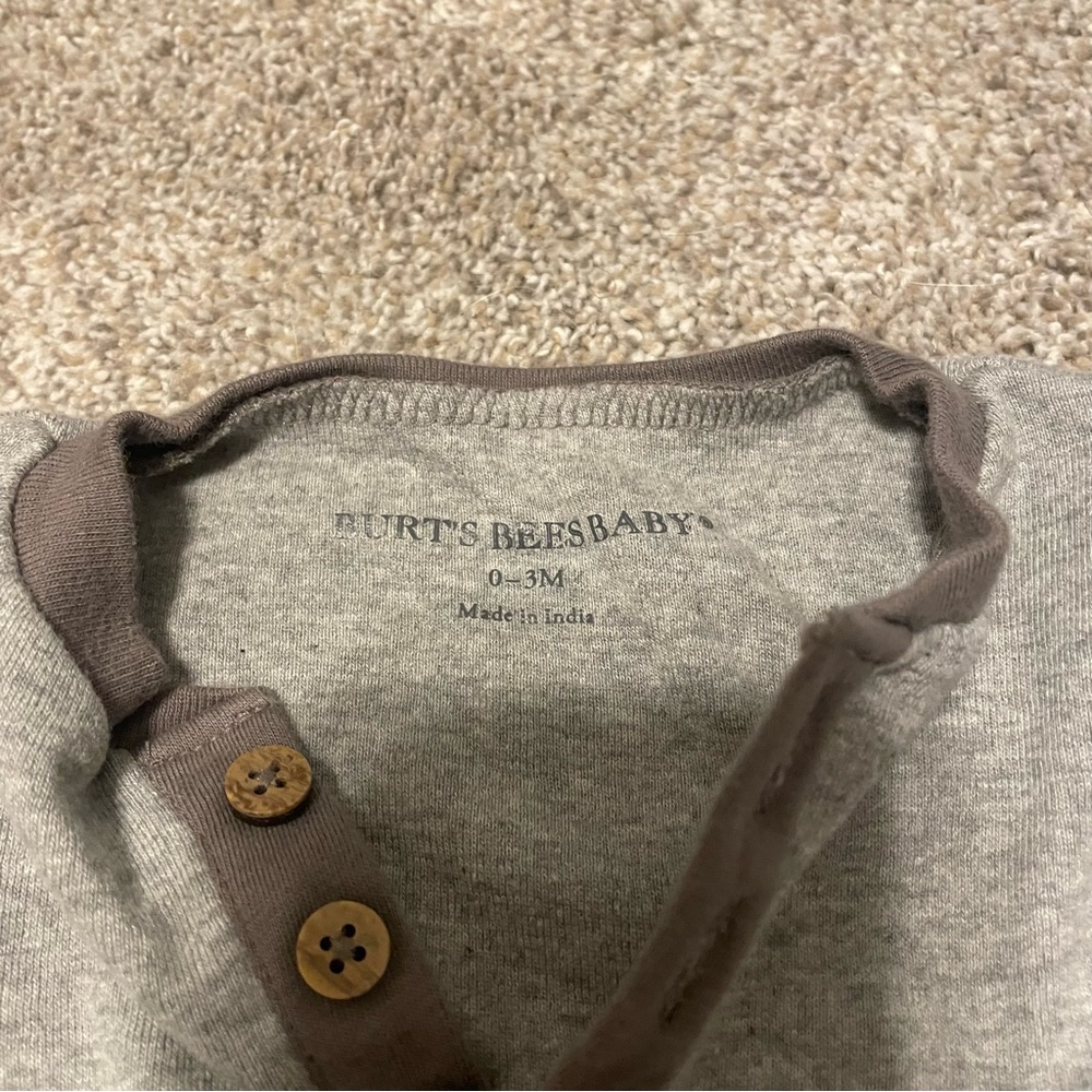 Baby Bodysuit in Gray and Brown - Picture 4 of 5